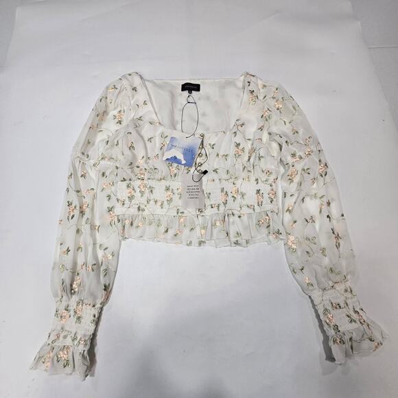 MAJORELLE Emerson Top in White Field - Picture 2 of 11
